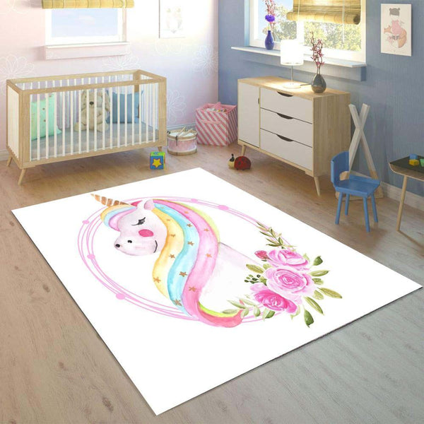 Painted Unicorn Rug